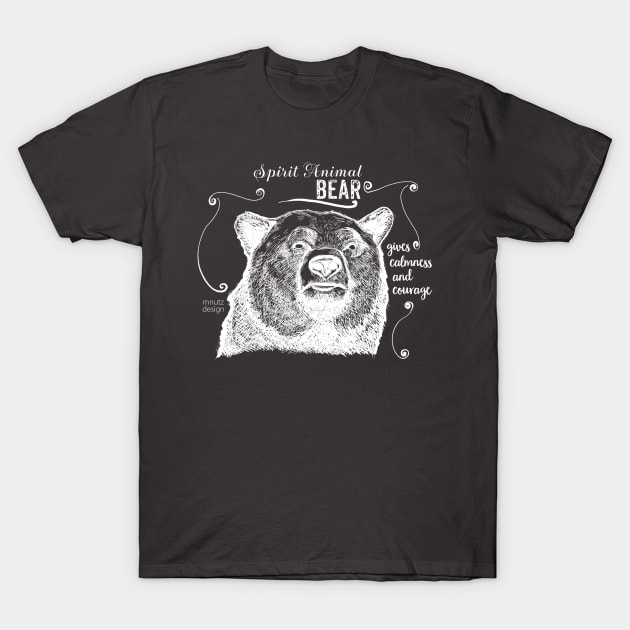 Spirit animal - bear white T-Shirt by mnutz